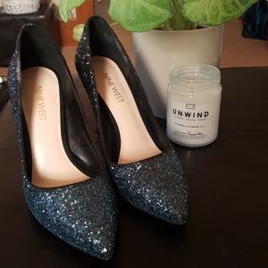 Nine West Tatiana Blue Ombre Glitter Pumps